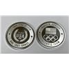 Image 1 : Lot of 2 -1 oz. Silver USA Olympic Design Rounds