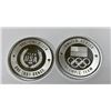 Image 1 : Lot of 2 -1 oz. Silver USA Olympic Design Rounds