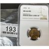 Image 1 : 1931 MS 66 RD NGC Lincoln Wheat Cent