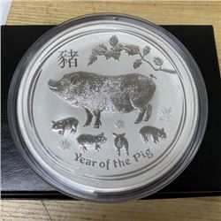 2019 1 Kilogram Year of The Pig Round Silver