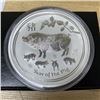 Image 1 : 2019 1 Kilogram Year of The Pig Round Silver
