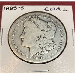 1885 s Good + Morgan Silver Dollar