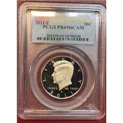 2011 s PF DCAM 69 PCGS Kennedy Half Dollar