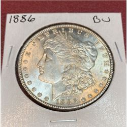 1886 Clean Crisp BU Morgan Silver Dollar