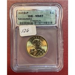 2002 P MS 67 ICG Sacagewea Gold Dollar