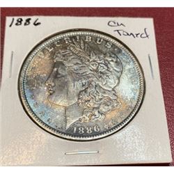 RARE 1886 CH BU Prooflike Morgan Dollar