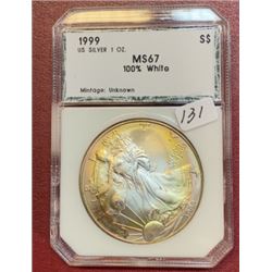 1999 MS 67 US Silver Eagle