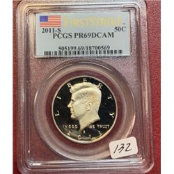 2011 S PF69DCAM Kennedy Half Dollar