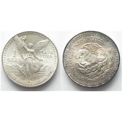 1985 1 oz Mexican Libertad Onza Silver Round