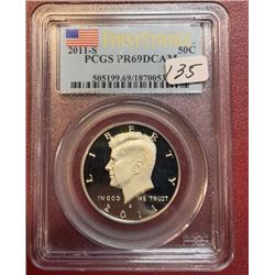 2011 s PF69 DCAM Kennedy Half Dollar