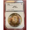 Image 1 : 1986 MS 67 US Silver Eagle Rainbow Toned