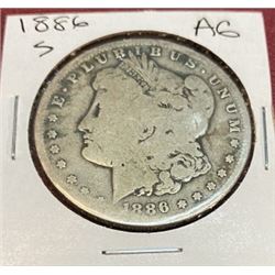 1886 s AG Morgan Silver Dollar