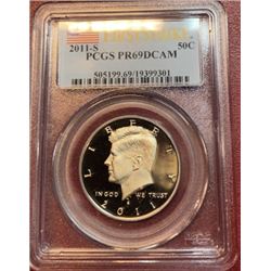 2011 S PF69 DCAM PCGS Kennedy Half Dollar