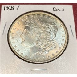 1887 Crisp BU Morgan Silver Dollar