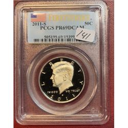 2011 S PF69 DCAM PCGS Kennedy Half Dollar