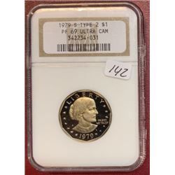 1979 s T-2 SBA PF 69 UC NGC US Dollar