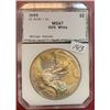Image 1 : 1999 MS 67 US Silver Eagle Toned Rims