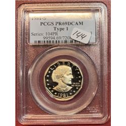 1981 S PF 69 PCGS - Susan B. Anthony Dollar