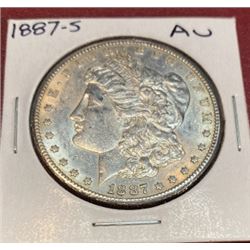 1887 S AU Grade Morgan Dollar Better Date
