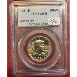1981 P MS 65 PCGS SBA $1