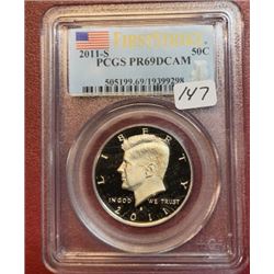 2011 s PF 69 DCAM PCGS Kennedy Half Dollar