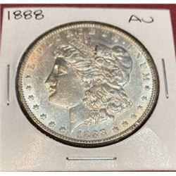 1888 AU Grade Morgan Silver Dollar