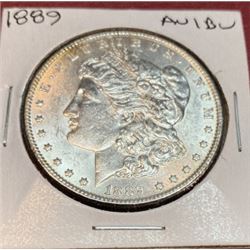 1889 AU BU Morgan Silver Dollar