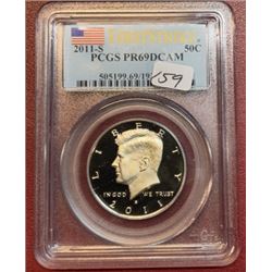 2011 s PR69DCAM PCGS Kennedy Half Dollar
