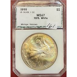 1999 MS 67 US Silver Eagle