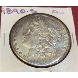 1890 s Au Grade Toned Morgan Dollar