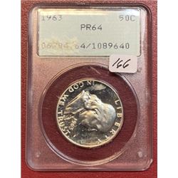 1963 PRF 64 OGH Franklin Half Dollar