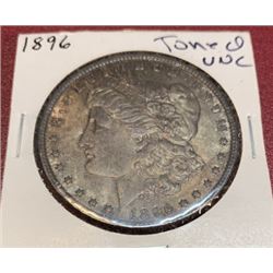 1896 Toned Morgan Silver Dollar