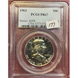 1963 PRF67 PCGS Franklin Half Dollar