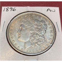 1896 AU Grade Morgan Silver Dollar