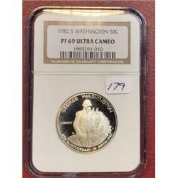 1982 S PF 69 NGC   Washington Half Dollar