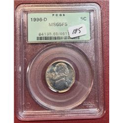 1996 D MD 65 FS Jefferson Nickel PCGS