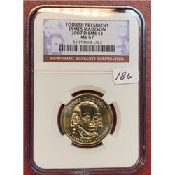 2007 D MS67 NGC  Madison $1 Gold