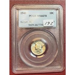1941 MS 66 FB PCGS Mercury Dime