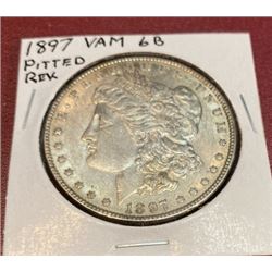 1897 VAM 6A Morgan Silver Dollar