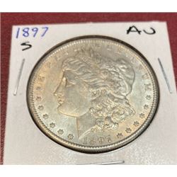 1897 s AU BU Morgan Dollar