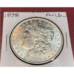 1898 AU BU Grade Morgan Dollar