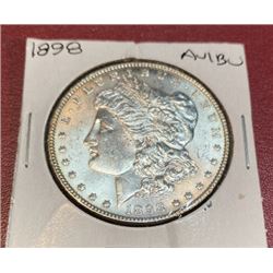 1898 AU Bu Grade Morgan Dollar