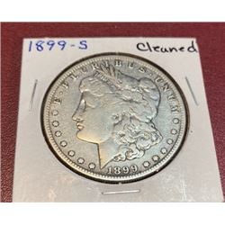 1899 S Better Date Cleaned Morgan Dollar