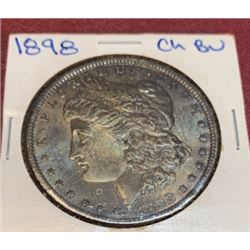 1898 CH BU Toned Morgan Silver Dollar