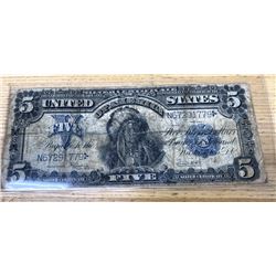 1899 Indian Chief $5 Silver Certificate