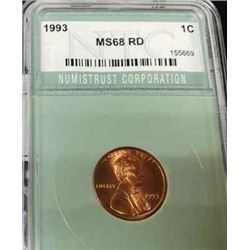 1993 MS 66 RED Lincoln Cent
