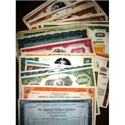 Lot of (50) Old Stock Certificates - Great ARTWORK