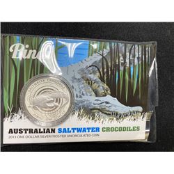 1 oz. Salt Water Crocodile Silver Round