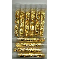 10 pcs Gold Leaf Flakes in Vials - Non Bullion