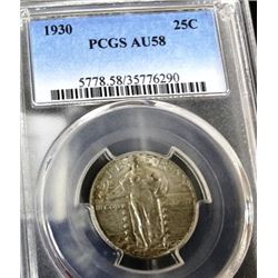 1930 AU 58 PCGS Standing Liberty Quarter